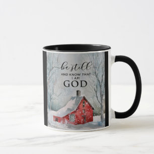 Psalm 46:10 Var stilla och vet att jag är GOD Wint Mugg