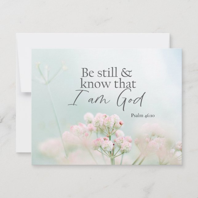 Psalm 46:10 Var stilla och vet att jag är Gud Flat (Framsida)