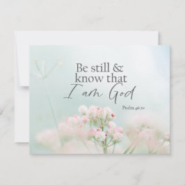 Psalm 46:10 Var stilla och vet att jag är Gud Flat