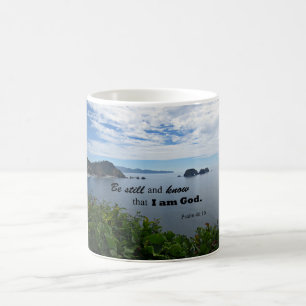 Psalm 46:10 Var stilla och vet att jag är Gud Kaffemugg