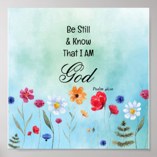 Psalm 46:10 Var stilla och vet Poster