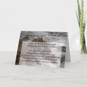 Psalm 46:1-3 Gud är vår frid och styrka Kort