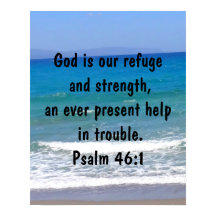 Psalm 46:1 Bible Verse Beach