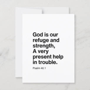Psalm 46:1 Gud är vår frid och styrka Vykort