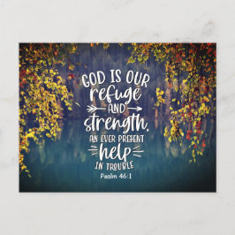 Psalm 46:1 Gud är vår frid och styrka Vykort