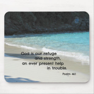 Psalm 46:1 Gud är vår tillflykt och styrka.. Musmatta