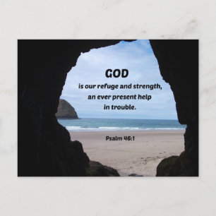 Psalm 46:1 Gud är vår tillflykt och styrka.. Vykort