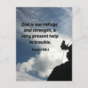 Psalm 46:1 Gud är vår tillflykt och styrka.. Vykort