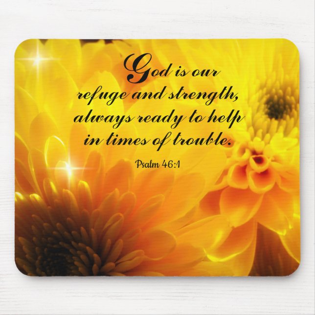 Psalm 46:1 Mousepad Musmatta (Framsidan)