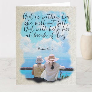 Psalm 46:4 Akvarell Kristna Mors Dag Tack Kort