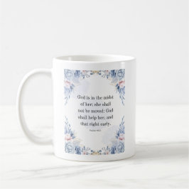 Psalm 46:5 Bibelvers Gud är inom henne KJV Kaffemugg