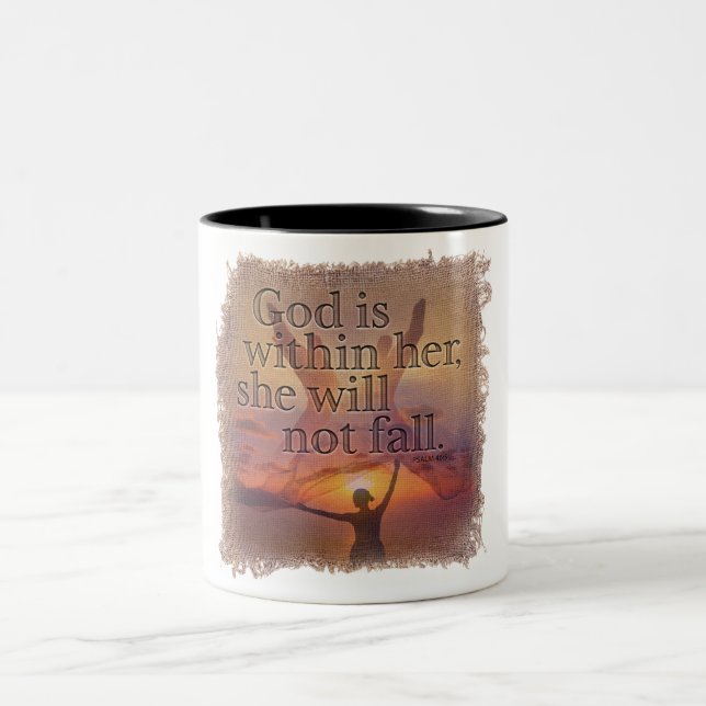 PSALM 46:5 - Coffee Mug Två-Tonad Mugg (Center)