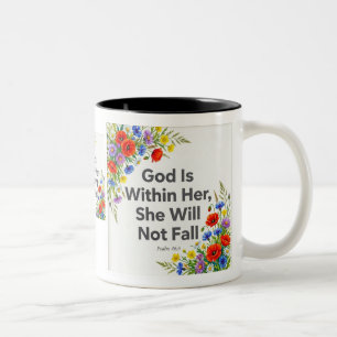 Psalm 46:5 GUD är inom henne Kristna Mugg
