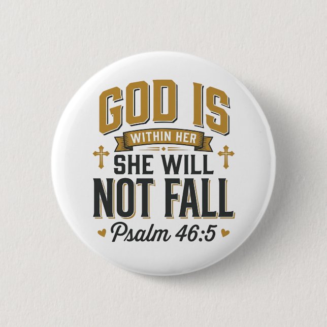 Psalm 46_5 kristen typografi vektor knapp (Framsida)