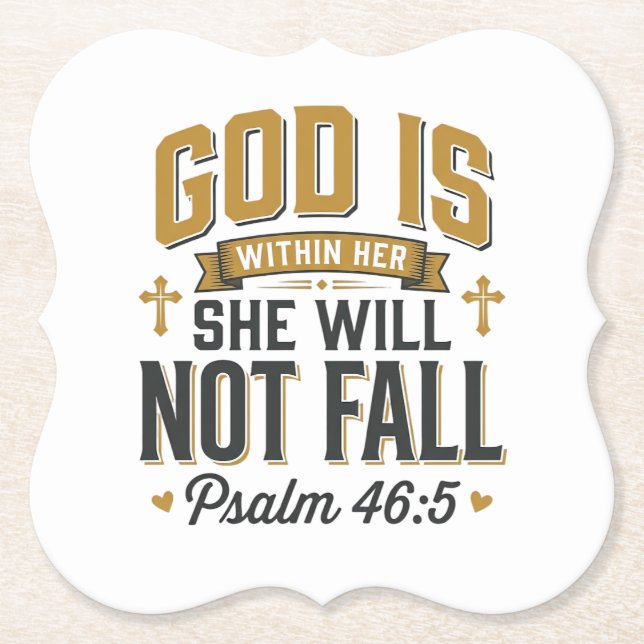 Psalm 46_5 kristen typografi vektor underlägg papper (Framsida)
