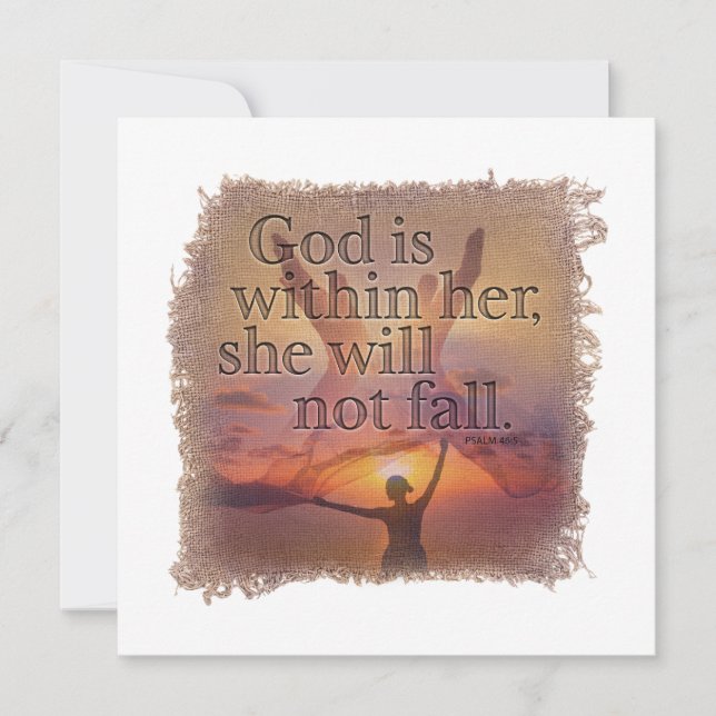 PSALM 46:5 - Personalized Notecard Anteckningskort (Framsida)