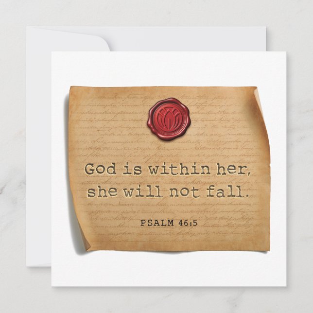 PSALM 46:5 - Personalized Notecard Anteckningskort (Framsida)