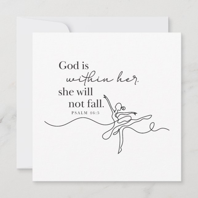 PSALM 46:5 - Personlig Notkorth Anteckningskort (Framsida)