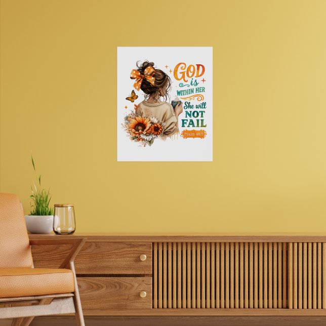 Psalm 46:5... poster (Vardagsrum 2)