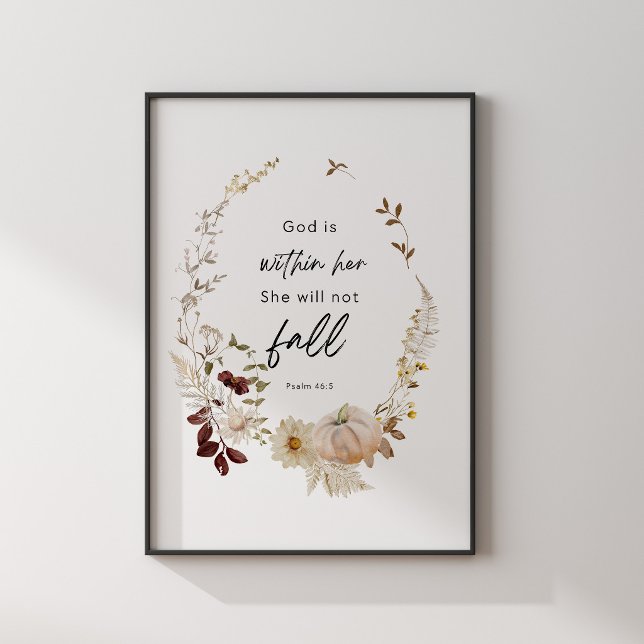 Psalm 46:5 Skriftposter – Gud är inom henne Poster (Skapare uppladdad)