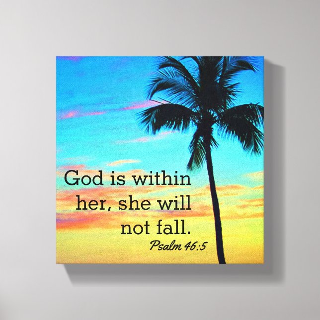 Psalm 46:5 Wrapped Canvas (Framsida)