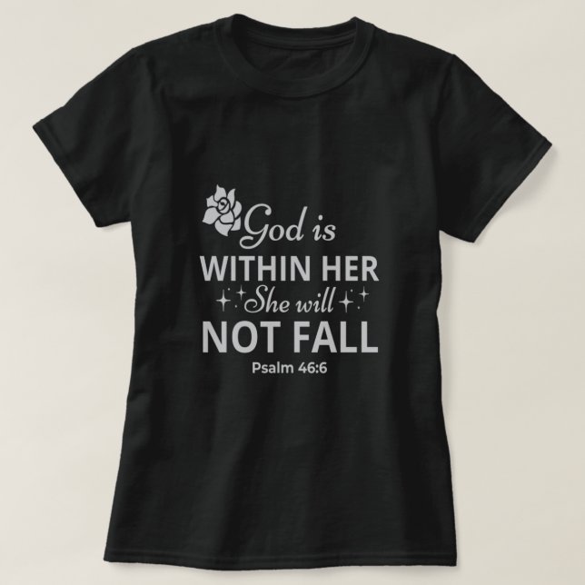 Psalm 46:6 Mors dag bibelverse T-Shirt (Design framsida)