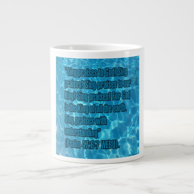 Psalm 47:6-7 WEBU Mugge Jumbo Mugg (Framsidan)