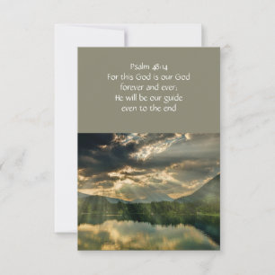 Psalm 48:14 Bible Scripture Memorial Christian Chr Inbjudningar
