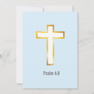 Psalm 4:8 Bordsverse med guldfetter-Kor-kort