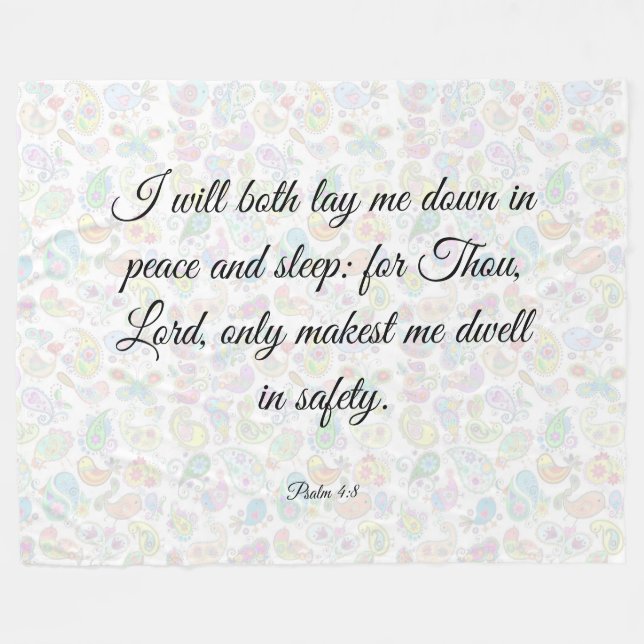 Psalm 4:8 filt (Framsidan (Horisontell))