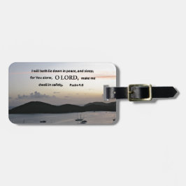 Psalm 4:8 Jag ljuger ner i fred.... Bagagebricka