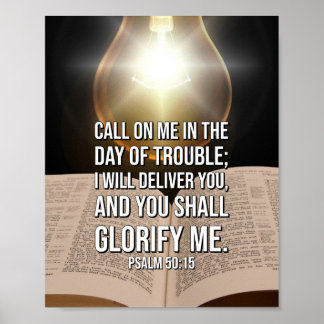 Psalm 50:15 Bibelverse Poster