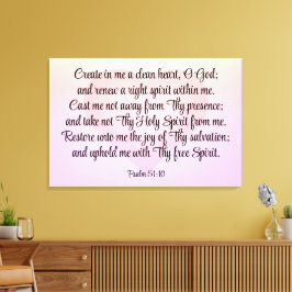 Psalm 51:10-12 canvastryck