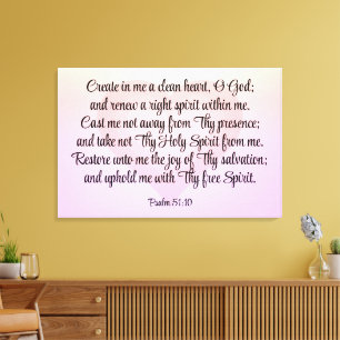 Psalm 51:10-12 canvastryck