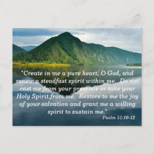Psalm 51 10 - 12-skriptminneskort vykort
