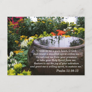 Psalm 51 10-13-skriptminneskort vykort