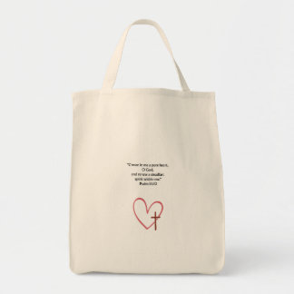 Psalm 51:10 Christian Tote Bag | Faith Gift Bag Tygkasse
