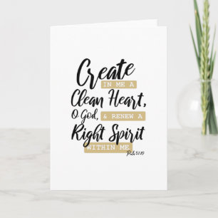 Psalm 51:10 Jesus Christian Bible Verse Kort