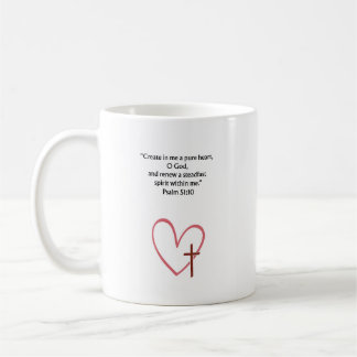 Psalm 51:10 Kristet bibelversmugg | Tropresent Kaffemugg