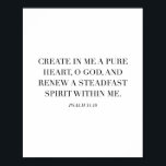 Psalm 51:10 poster<br><div class="desc">Skapa ett rent hjärta i mig... </div>