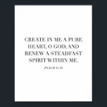 Psalm 51:10 poster<br><div class="desc">Skapa ett rent hjärta i mig... </div>