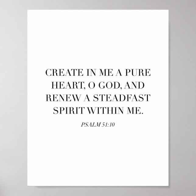 Psalm 51:10 poster (Framsidan)
