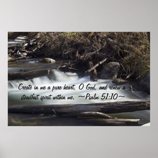 Psalm 51:10 Poster (Framsidan)