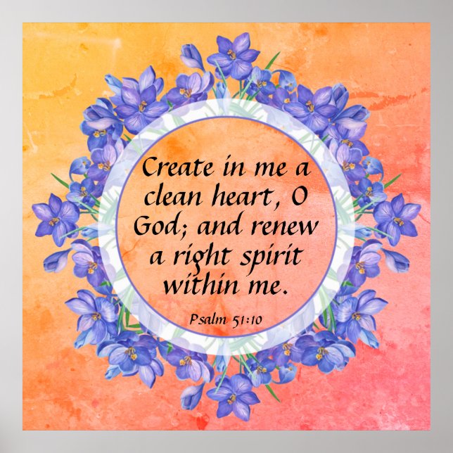 Psalm 51:10 poster (Framsidan)