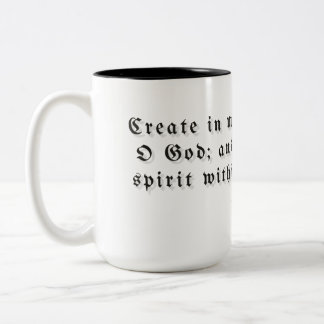 Psalm 51:10 Presentmugg Två-Tonad Mugg