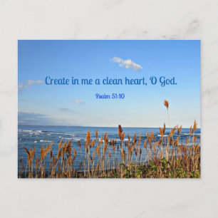 Psalm 51:10 Skapar i mig ett rent hjärta.... Vykort