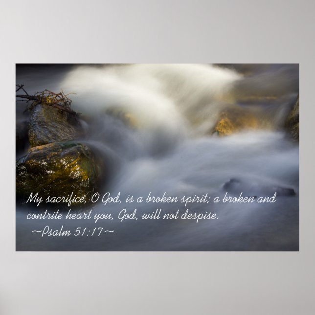 Psalm 51:17 Poster (Framsidan)