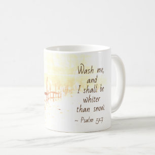 Psalm 51:7 Tvättar mig och jag ska vara vitare än Kaffemugg