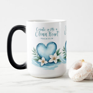 "Psalm 51 Watercolor Heart Bröllop Gift Mugg