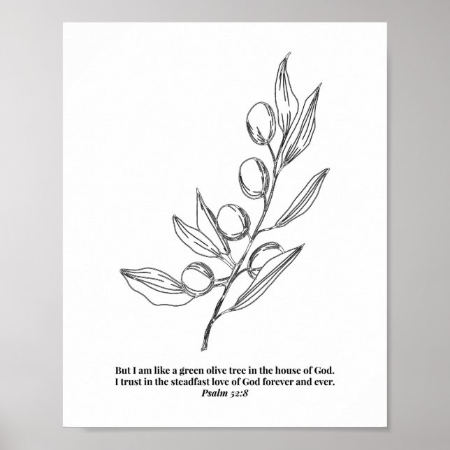 Psalm 52:8 poster (Framsidan)